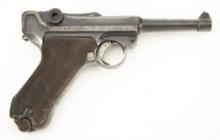 German Luger Semi-Auto Pistol, stamped on top of barrel 1940, 9 mm caliber, SN 703, blue finish, 3"