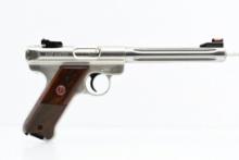 Ruger MKII Target Hunter - Stainless Fluted (6 7/8"), Semi-Auto (W/ Box), SN - 272-64635