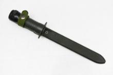 French S.I.G. 540/542 Socket Bayonet (7" Blade) W/ Scabbard