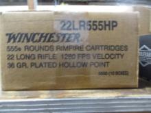 10 bx (555 ea) Winchester 22 LR 36 gr PHP