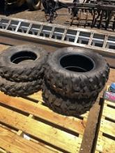 (4) LIKE NEW FOUR WHEELER TIRES