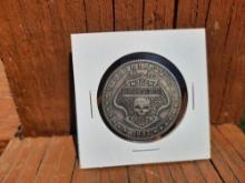 1893 Hobo Morgan Dollar Harley Davidson Skull & Wings Fantasy Coin