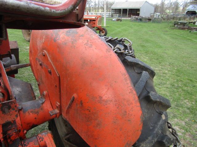 156. ALLIS CHALMERS MODEL WD45 GAS TRACTOR, NARROW FRONT, 2 POINT HITCH, 54