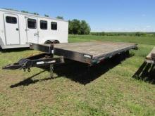 252. 1999 SHADOW 100 INCH X 20 FT. TANDEM AXLE DECK OVER PULL TYPE FLAT BED