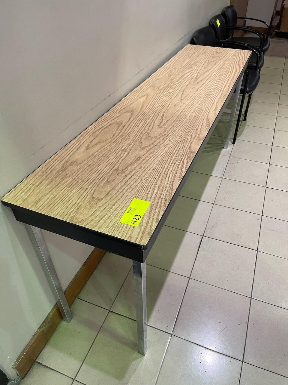 (6) Folding Tables - Wood Finish 29" x 60" x 18" (HxWxD)
