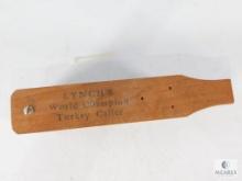 1958 Lynch's World Champion Turkey Caller with Wooden Box