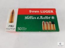 50 Rounds Sellier & Bellot 9mm Luger 115 Grain FMJ