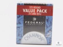 525 Rounds Federal Ammunition Champion .22 Long Rifle 36 Grain Copper Plated Hollow Point