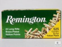 525 Rounds Remington Golden Bullet 22 Long Rifle Brass-Plated Hollow Point