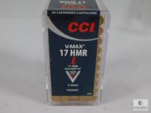 50 Cartridges CCI 17 HMR V-Max Polymer Tip