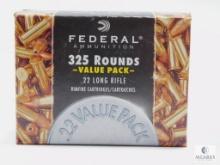 325 Rounds of Federal Ammunition 36 Grain Copper Plated Hollow Point
