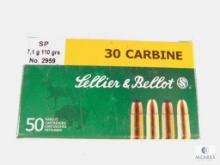 50 Rounds Sellier & Bellot 30 Carbine SP 110 Grain