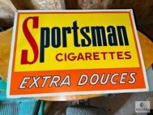 Vintage Sportsman Cigarettes Advertising Sign