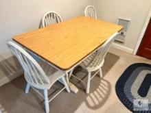 Farm Table with Four Chairs