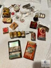 Breweriana and Collector Lot - Beer Salts, Tobacco Tins, Political Pins, Keychains