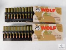 40 Rounds Wolf Military Classic 6.5 Grendel 100 Grain FMJ Non-Corrosive Berdan Primed Steel Case
