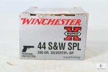 20 Rounds Winchester Super X 44 S&W SPL 200 Grain Silvertip HP