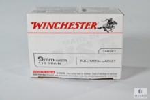100 Rounds Winchester 9mm Luger 115 Grain FMJ