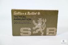 20 Rounds Sellier & Bellot 300 AAC Blackout 200 Grain Subsonic FMJ
