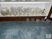 Mixed Lot of Clear Glassware and Serveware