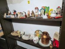 2 Shelves of Figurines & Misc.