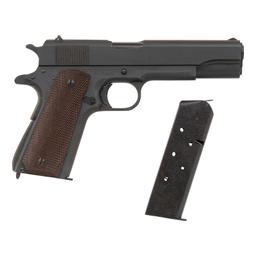 **Mid-1943 Production Remington Rand Model 1911A1 Pistol in Pasteboard Shipping Box with 2 Magazines