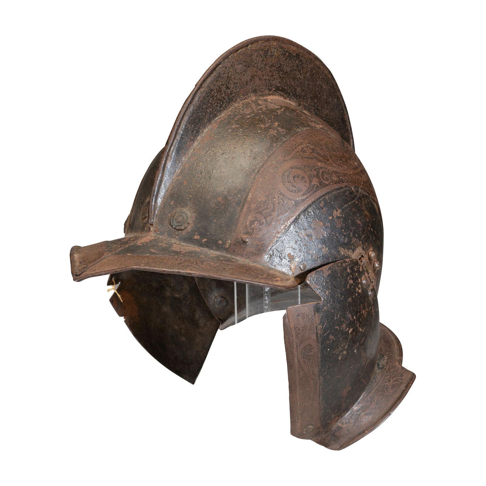 An Etched German Burgonet Helmet