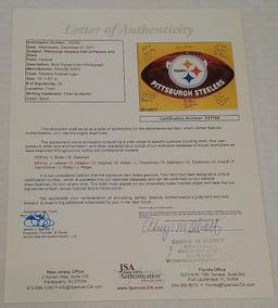 1950s Steelers Greats Autographed Team Signed 16x20 Photo JSA Framed Matted NFL 24 Signatures Stars