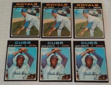 6 Vintage 1971 Topps MLB Baseball High Number Card Bulk Dealer Lot #647 Pizzaro & #730 Rooker