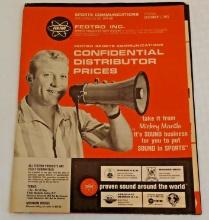 Mickey Mantle 1965 Fedtro Dealer Folder Salesman Sheet Catalog Promo Yankees HOF Advertising Rare