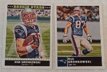 2 Different 2010 Rob Gronkowski Gronk Rookie Stars Insert Card Lot Topps Magic Patriots NFL NRMT