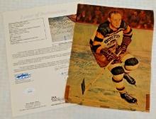 Vintage Eddie Shore Autographed Signed 8x10 Magazine Page Bruins NHL Hockey JSA Letter HOF Rare
