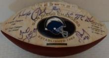 2001 Chargers Team Sign-ed Auto NFL Football Rookie Season Drew Brees LT Seau Flutie