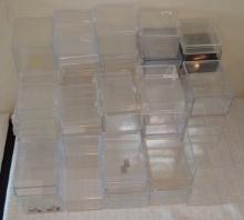 Sports Card Plastic Storage Case Lot Various Sizes Hinged Ultra Pro BCW Used