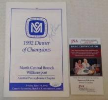 1/1 Joe Paterno Autographed Signed 1992 Dinner Banquet Program JSA Penn State College Football