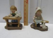 2 Mid Century Porcelain Figurines