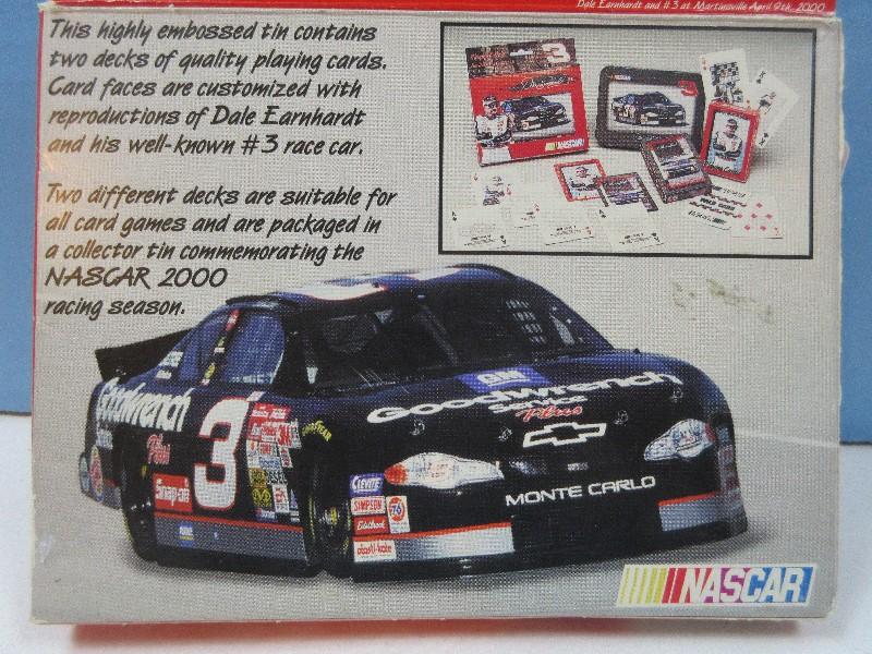NASCAR #3 Dale Earnhardt 2000 Racing Season Collectors Tin w/2 Decks of Playing Cards in