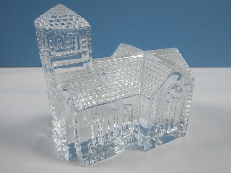 Waterford Crystal Lismore Village Collection 3-D 4" Crystal Church Retired