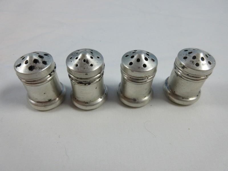 Set of 4 VC Sterling Silver Individual Salt & Pepper Shakers- Wgt. 13.68G +/-