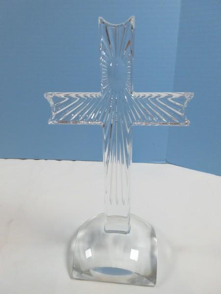 Waterford Crystal 10" Spirituality Standing Cross- Est. $149.95