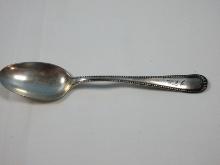 Sterling Silver English Hallmarks Beaded Small Spoon Monogram "WLC"