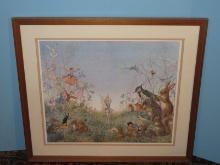 Adorable The Flower Ballet Fine Art Print Fairies, Woodland Animal, Birds & Insects Attributed