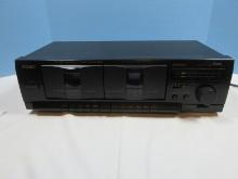 Electronics Teac W-518R Auto Reverse Double Cassette Deck w/ Record Level High Speed Dub
