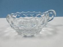Fostoria American Clear Pattern Round 4 1/2" Handled Nappy