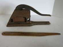 Lot Early Try Angle Cigar & Cheroot Co. Cutter & Harry Eagle Co. Advertising Wooden Ruler