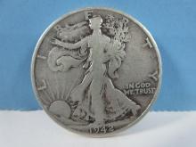 1942-S Walking Liberty Silver Half Dollar Coin San Francisco Mint Mark 90% Silver