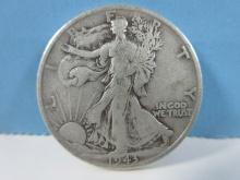 1943-S Walking Liberty Silver Half Dollar Coin San Francisco Mint Mark 90% Silver