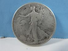 1943 Walking Liberty Silver Half Dollar Coin Philadelphia No Mint Mark 90% Silver