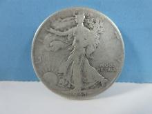 1943 Walking Liberty Silver Half Dollar Coin Philadelphia No Mint Mark 90% Silver