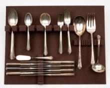 51 Pcs Holmes and Edwards Silverplate Flatware